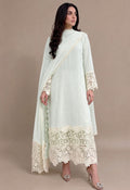 Mint Green Cotton Lace Kurta Set