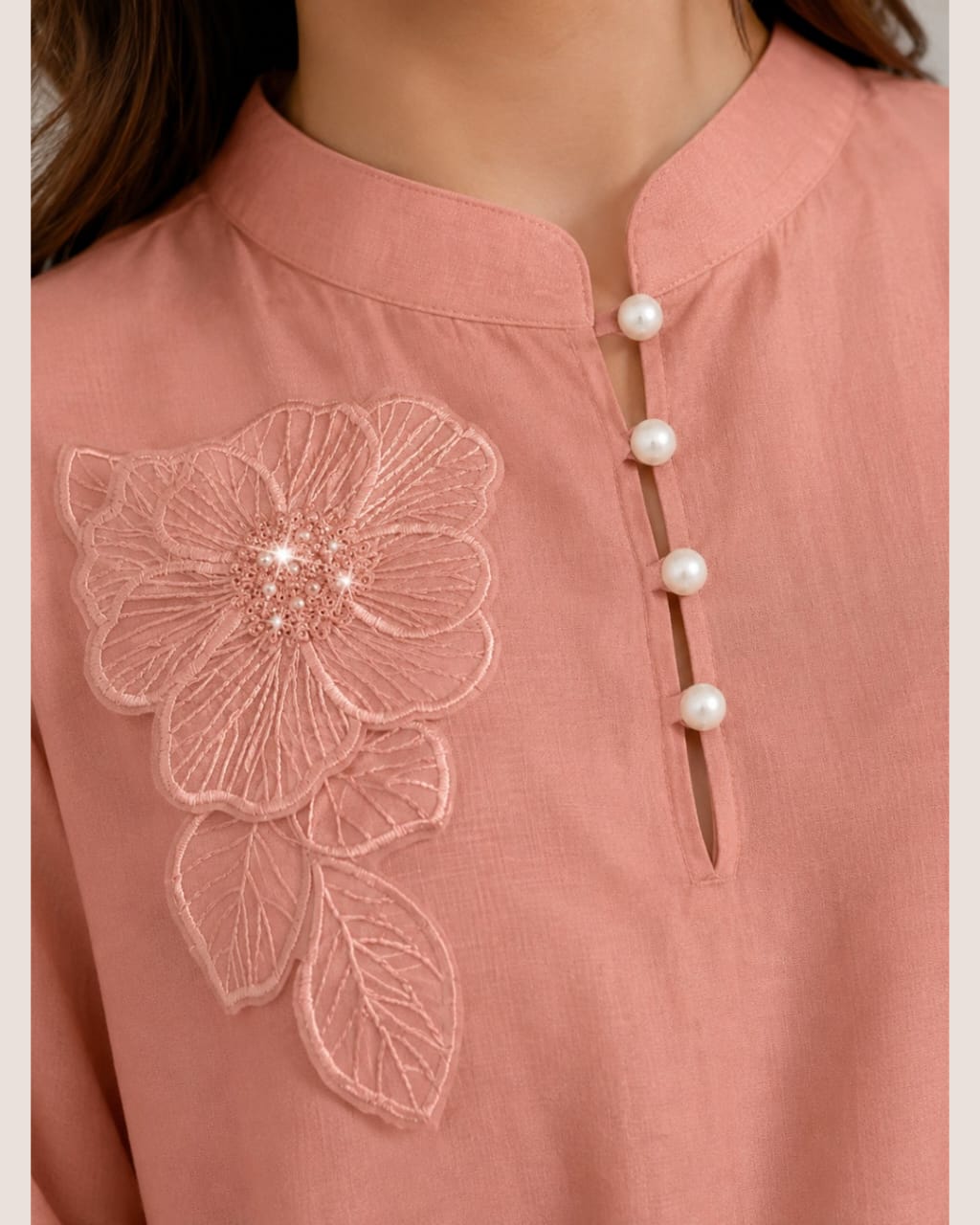Blossom Grace – Embroidered Floral  Co-ord Set
