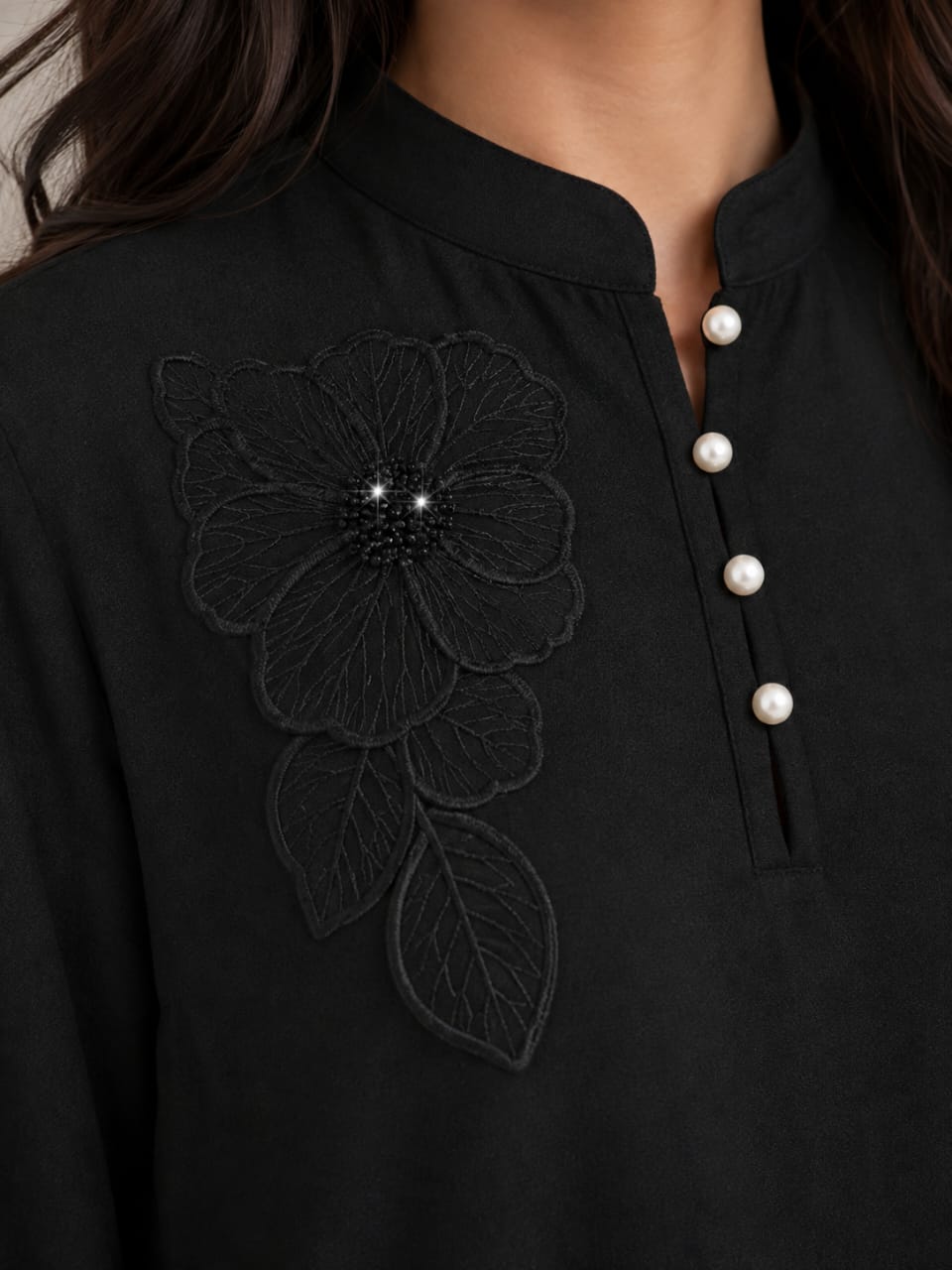 Blossom Grace – Embroidered Floral  Co-ord Set