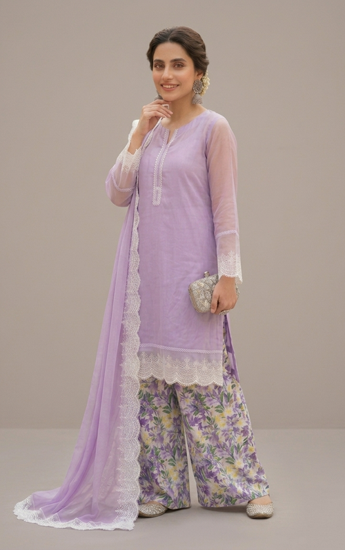 Lavender Grace Embroidered 3-Piece Suit