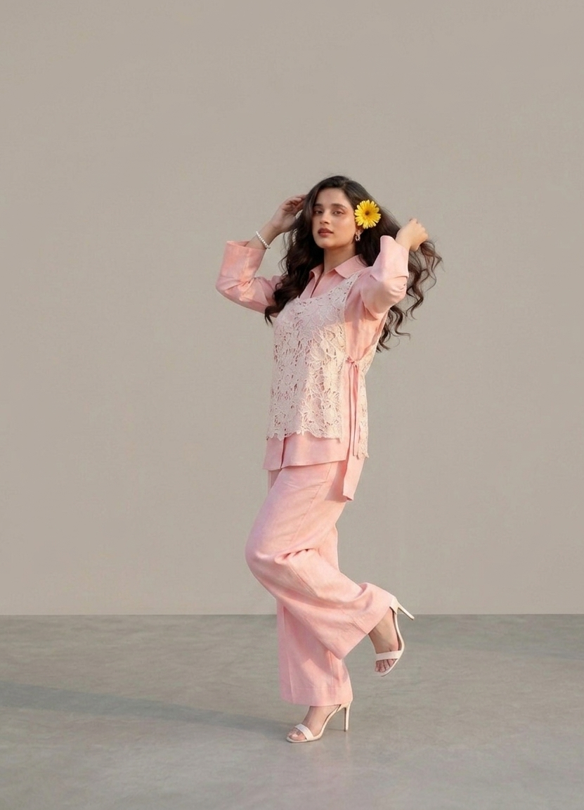 Blush Bloom 3-Piece Co-Ord Set
