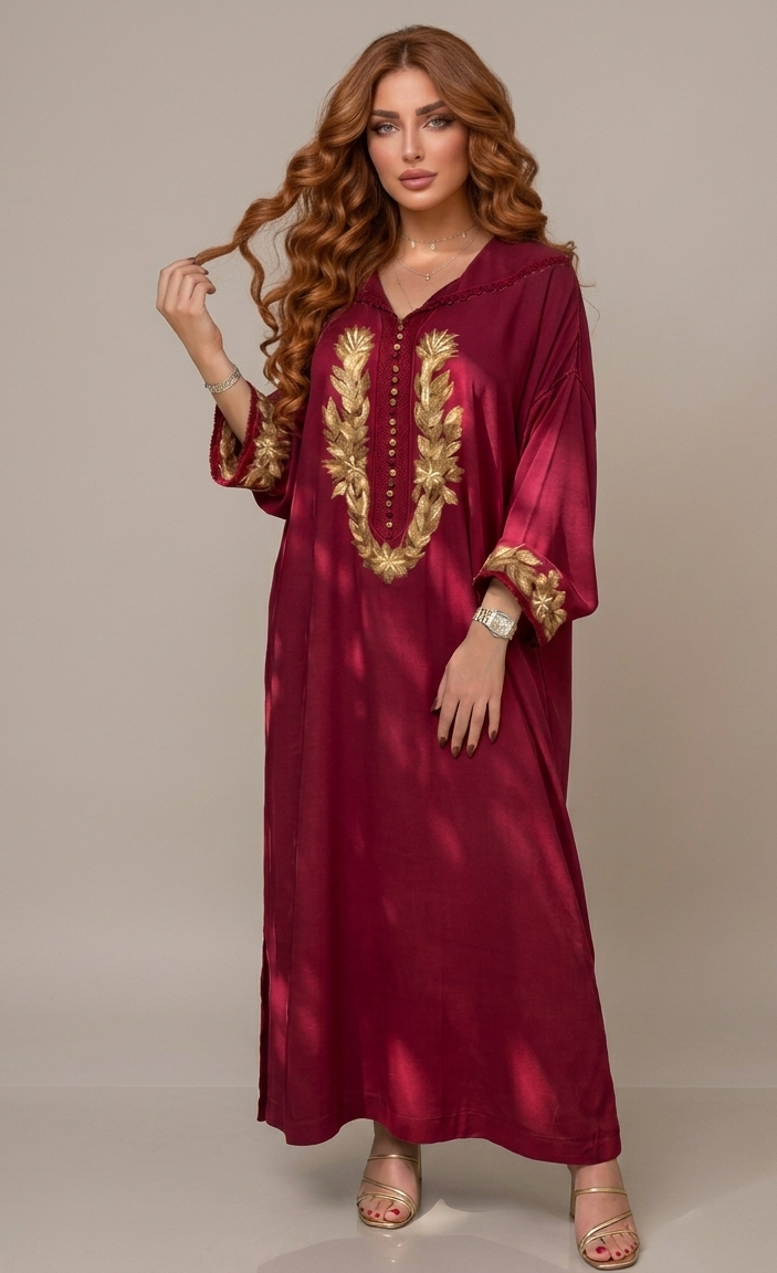 Vibrant Mustard Dress with Traditional Embroidery