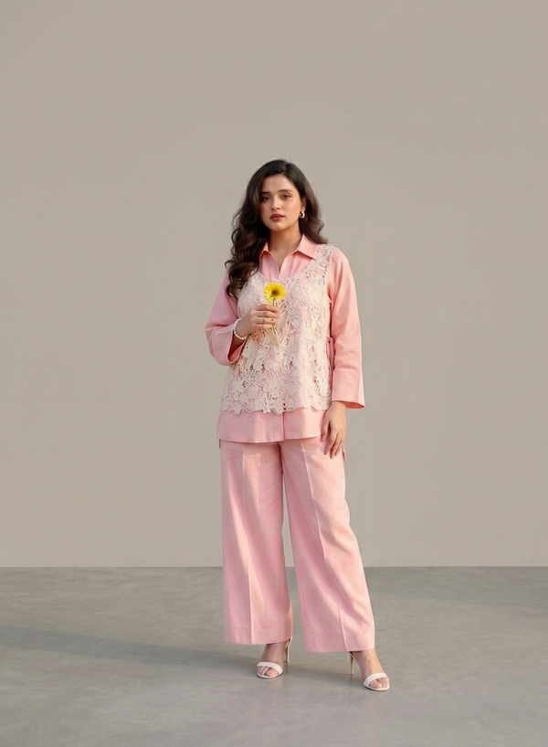 Blush Bloom 3-Piece Co-Ord Set