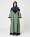 Sage & Midnight Elegance Maxi Dress
