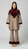 Brown Red Dress