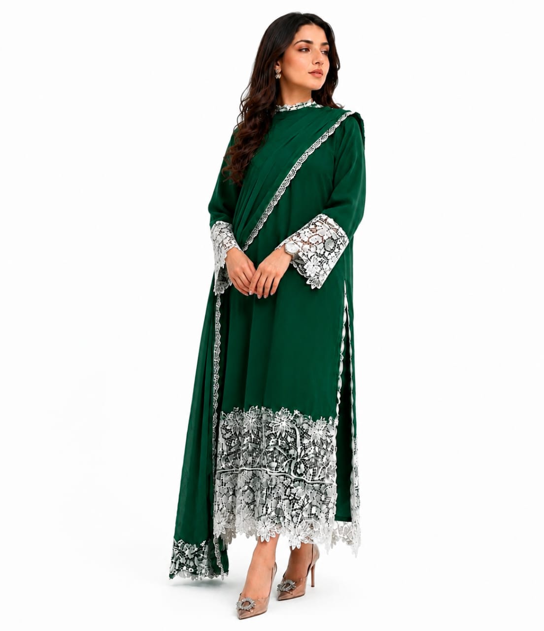 Emerald Azadi Kurta Set