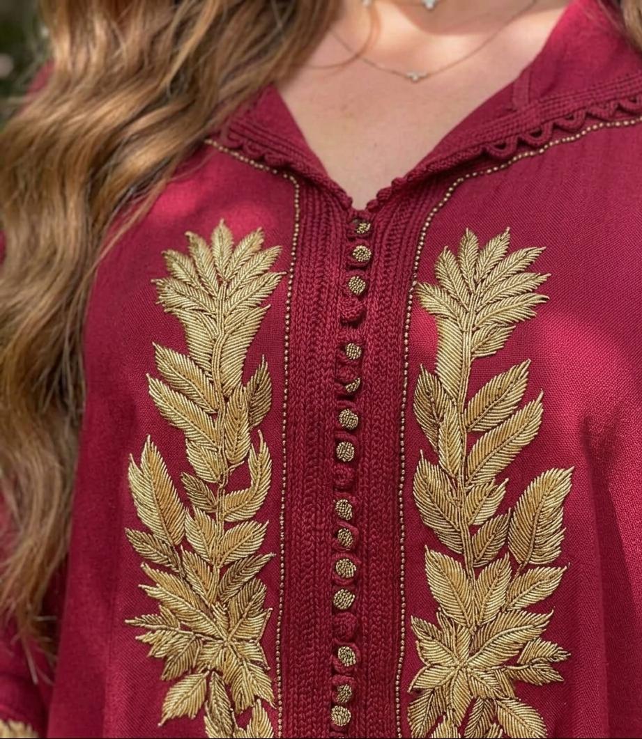 Vibrant Mustard Dress with Traditional Embroidery